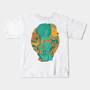 Mountain Green Leo Beauty Kids T-Shirt